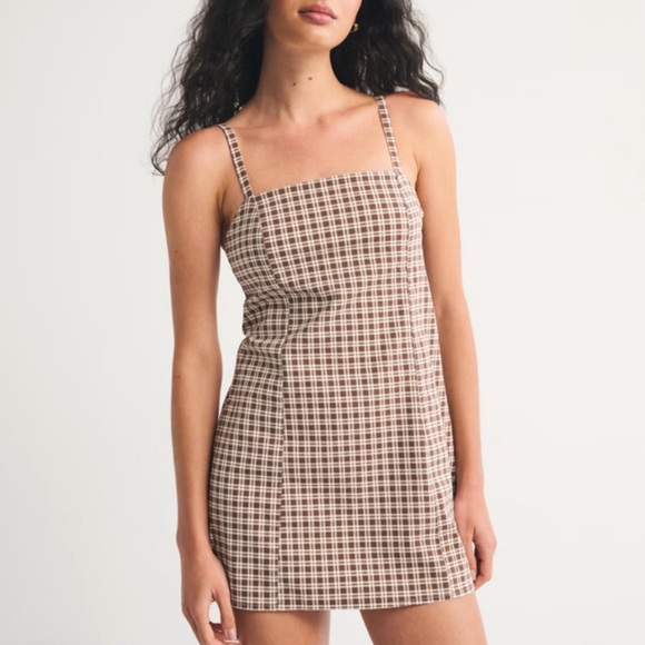 Abercrombie & Fitch Dresses & Skirts - NWT Abercrombie Brown Plaid Mini Dress with Skort